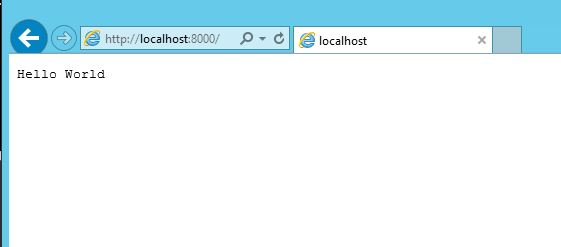 Open IE to your host and port